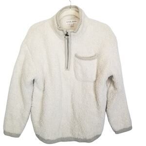 Knox Rose Teddy Sweater Pullover 1/4 Zip Size S Comfy Cozy Cabincore Ski Trail